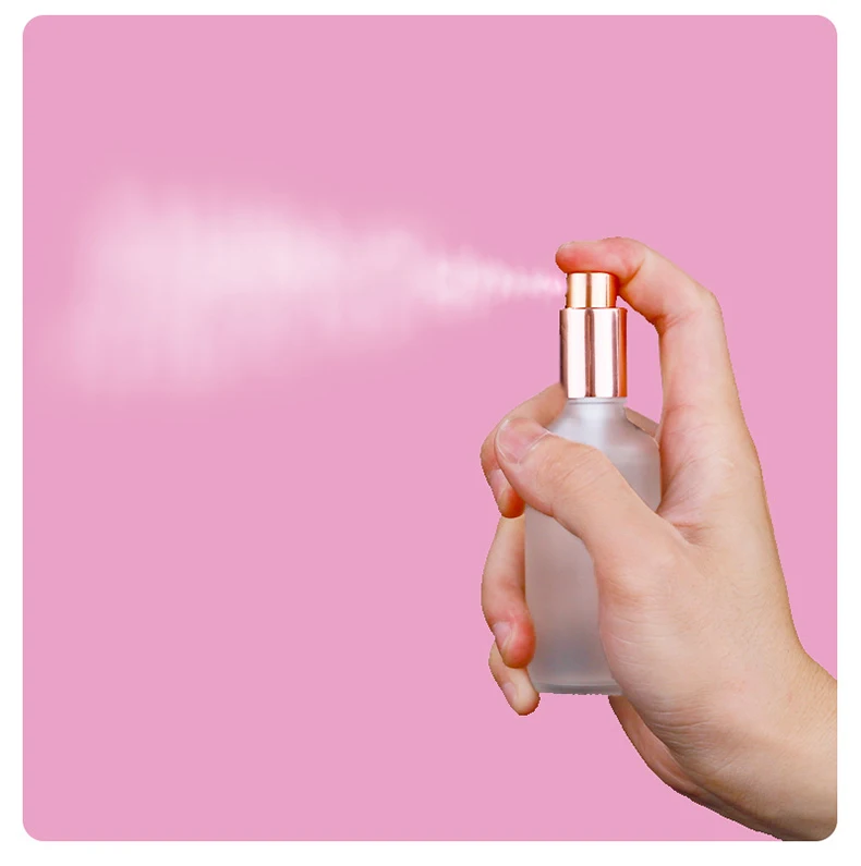 Tragbare Wasser Reise Spray Parfüm Flasche Glas Klar/Rosepink/Matt Sprayer Kosmetische Behälter Hautpflege Nachfüllbar – Detail 1