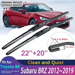 자동차 앞 유리 와이퍼 블레이드 도요타 86 GT86 FT86 Scion FR-S Subaru BRZ 2012 ~ 2019 앞 유리 와이퍼 자동차 액세서리 2013 2014