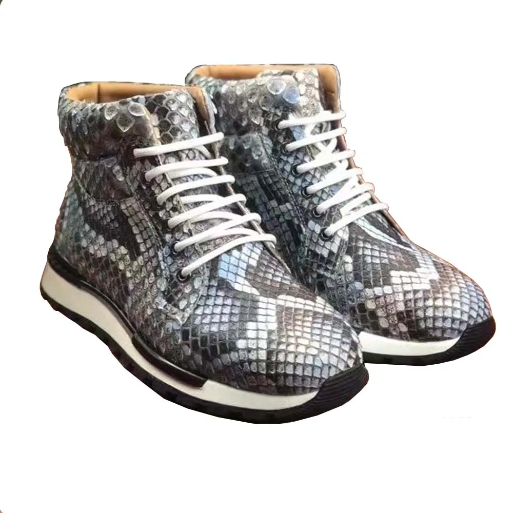 yinshang men python leather shoes male snake skin shoes men snake shoes leisure shoes winter