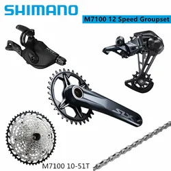 SHIMANO DEORE SLX M7100 Groupset 1x12s 165mm 170mm 175mm 32T 34T Crankset 12 Speed Shift Rear Derailleur Cassette For MTB Bike