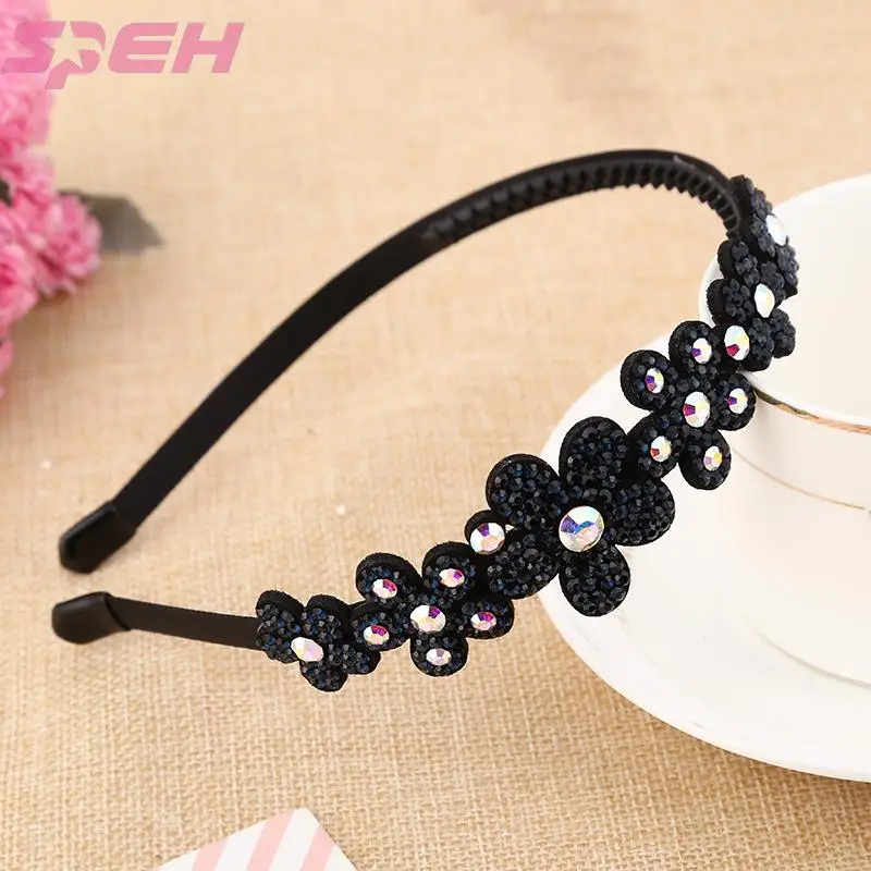 Austrian diamond women's headband simple fashion small flower hair accessories diamond fine headband manufacturer wholesale