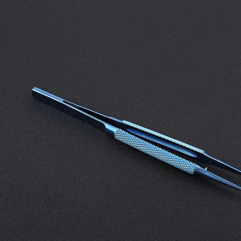 Micro pinzette in acciaio inossidabile in lega di titanio Pinzette a gomito dritto fine da 0,15 mm per riparazioni elettroniche di precisione