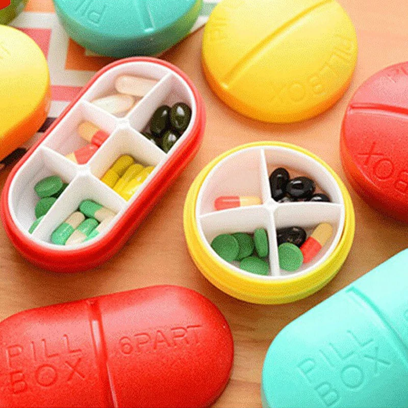 7 Days Weekly Mini Pill Box medicine Organizer Elderly Health Care Survival first aid pill cases Drug tablet Capsule Splitters