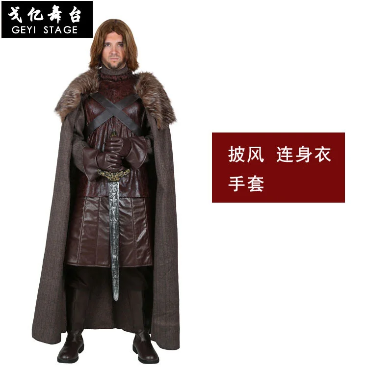 Mannen Knight Cosplay Armor Vintage Hodded Mode Kleding Middeleeuwse Kostuum Vrouwen Halloween Priester Carnaval Party