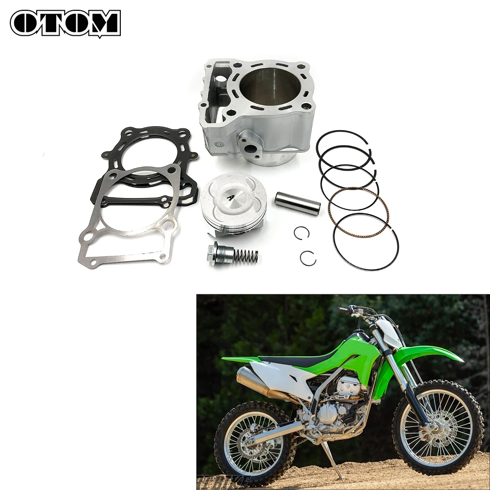 OTOM Motorcycle 78mm Engine Parts For KAWASAKI KLX300 LONCIN LX300 VOGE 300DS Air Cylinder Block Piston Kit Head Base Gasket Kit