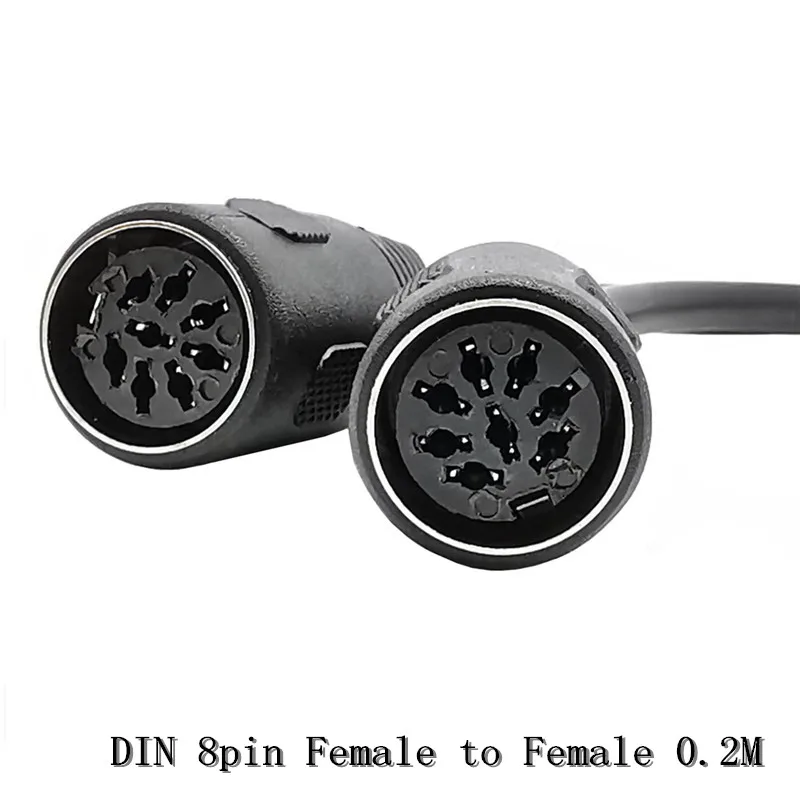 8 Pin Din Female to Female Speaker Audio Cable 8pin-8pin  0.2m