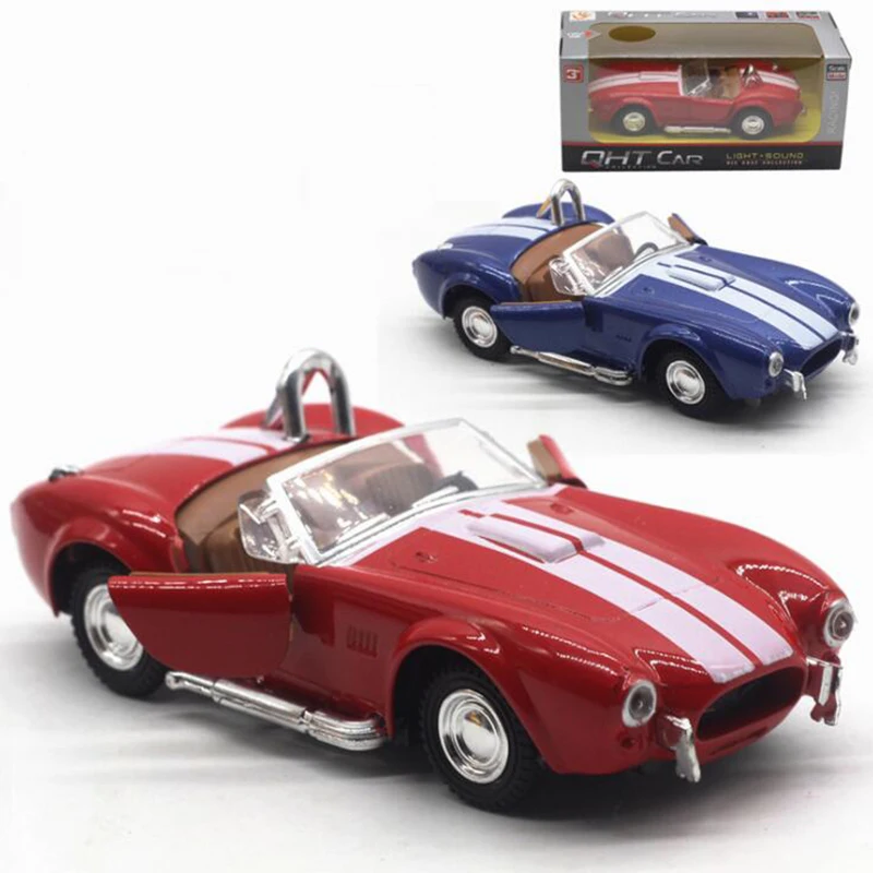 13CM 1:32 Scale Metal Alloy Classic Shelby Cobra 427 Classical Auto Car Model Diecast Vehicles Toys F Children Kids Gifts