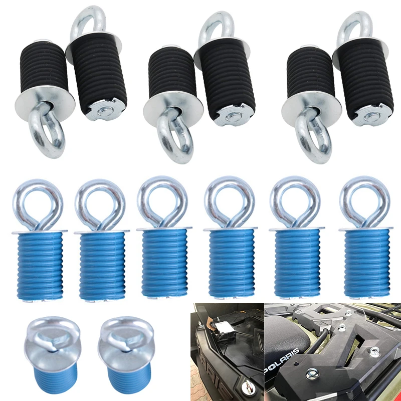 For Polaris RZR 4pcs/8pcs/6pcs/Set Tie Down Anchor Tie Downs Anchors Blue 570 900 ZR S 900 800 1000 XP Sportsman 110 400 450