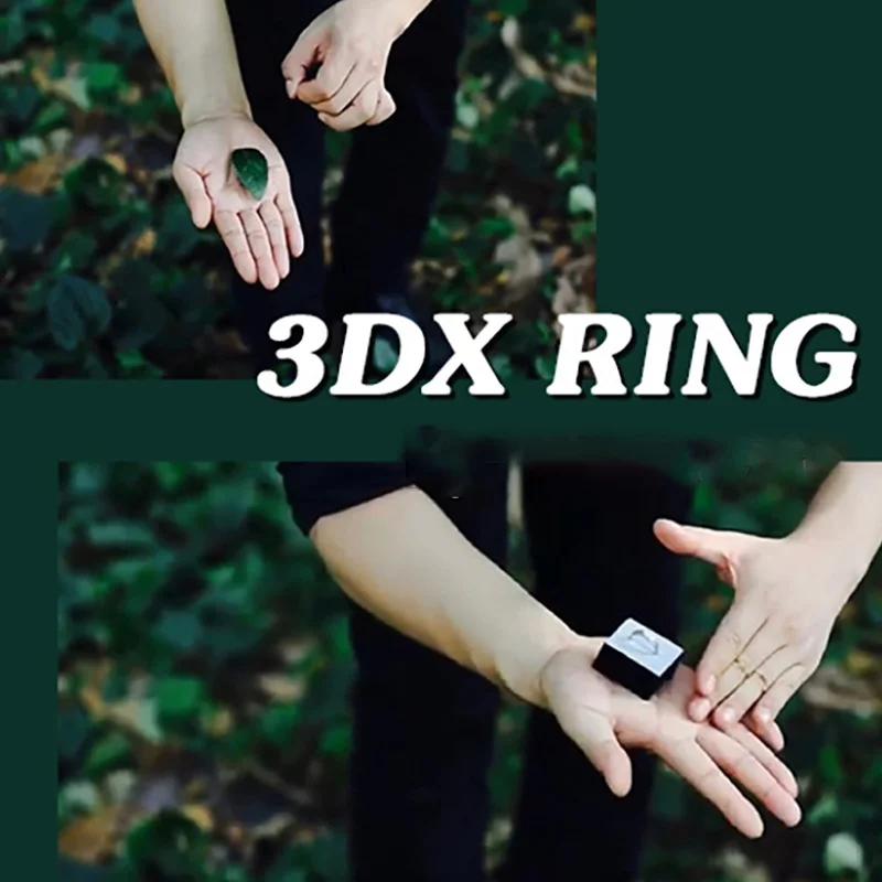 3DX Ring Magic Tricks Left to Ring Box Appearing Ring Magician Close Up Street Gimmicks Illusions Props Romantic Magia Accessory