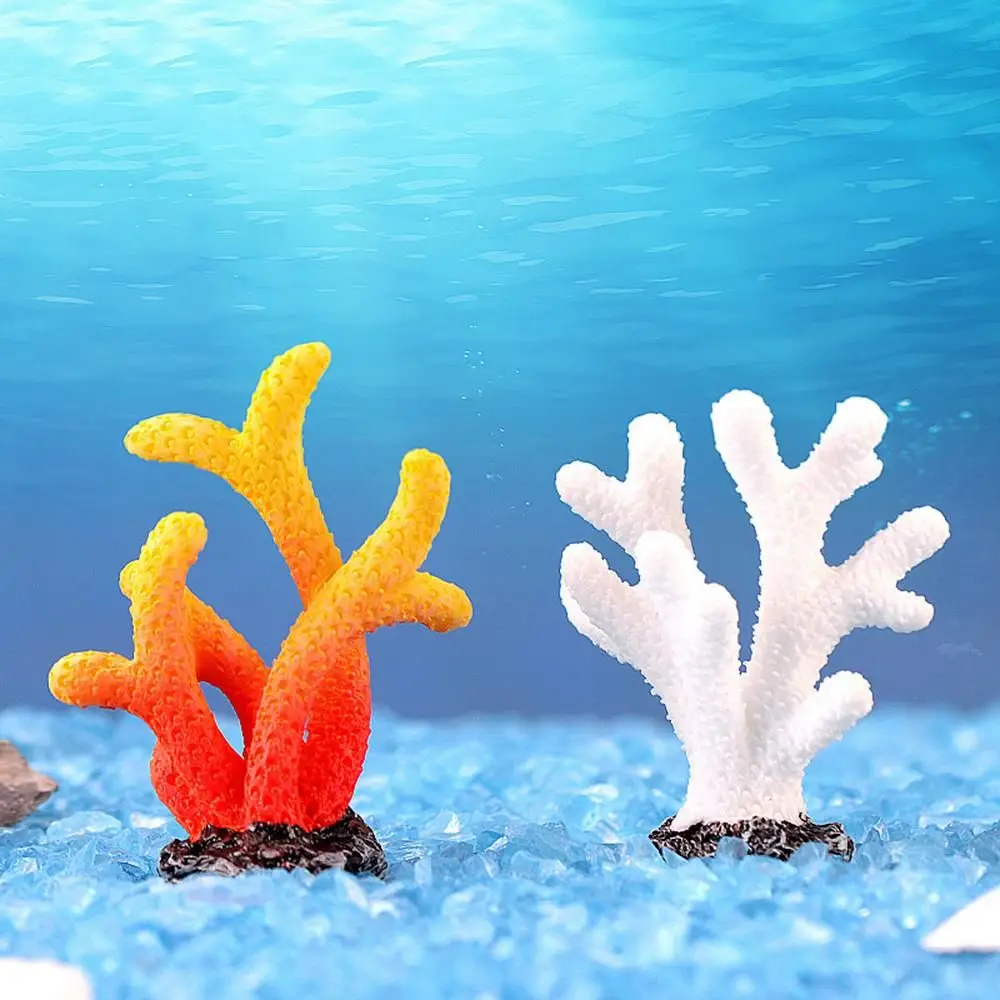 Aquarium Artificial Coral Landscape Ornaments Garden Fish Tank Decor Resin Reef Rock Making Simulation Starfish DIY Background