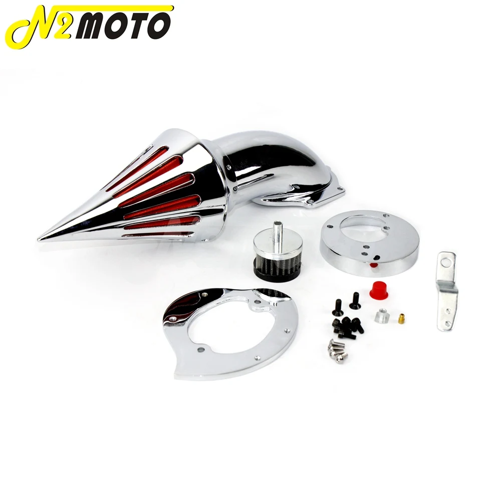 Aluminum Chrome Motorcycle Washable Spike Air Cleaner Intake Air Filter Kits For Honda VTX 1300 VTX1300 All Years