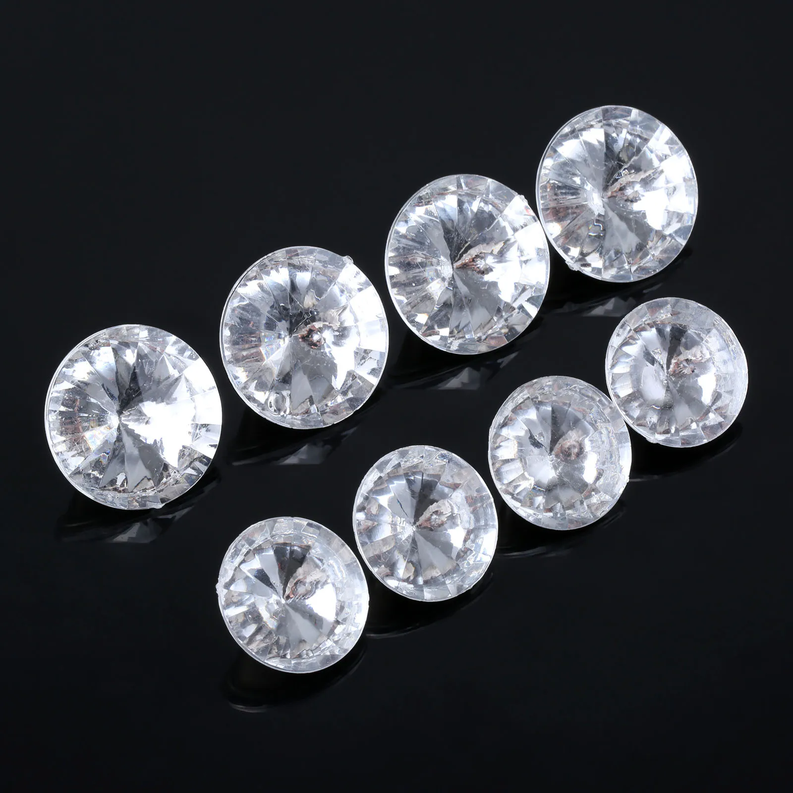 10Pcs 25/30mm Decorative Buttons Crystal Rhinestone Diamond Acrylic Upholstery Buttons Sofa Upholstery Headboard Wall Decor