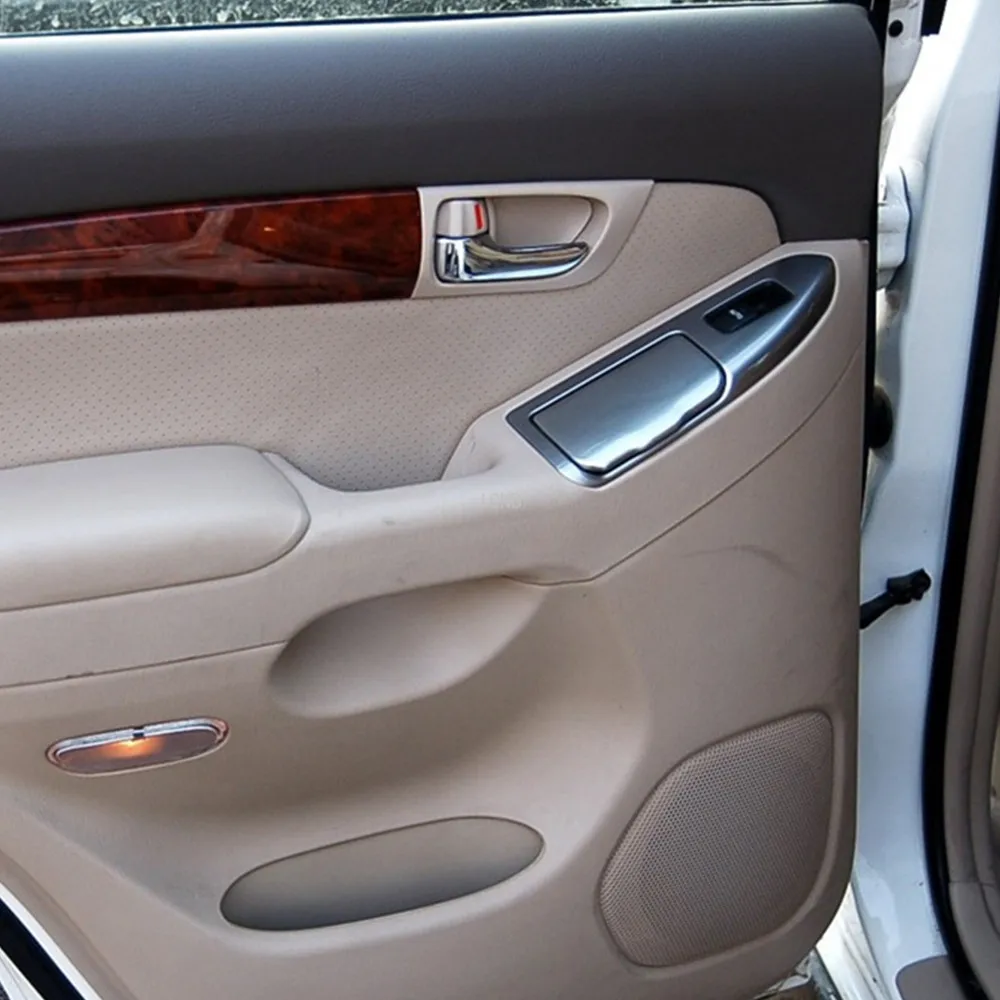 For Toyota Land Cruiser Prado 120 2003 2004 2005 2006 2007 2008 2009 Stainless Steel Glass Panel Accessories