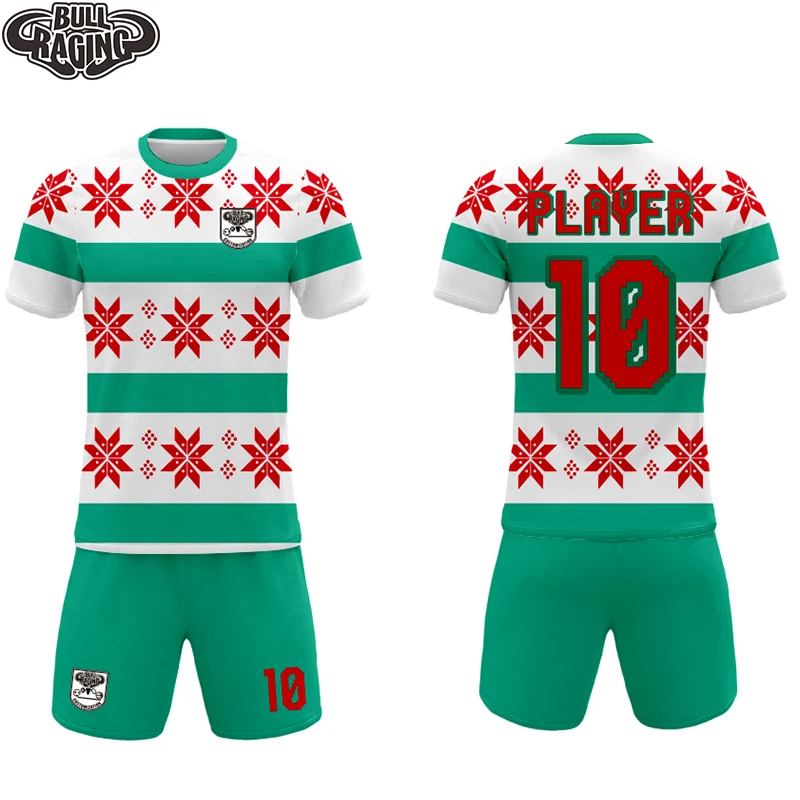 christmas design customizing sublimatioon soccer team jerseys