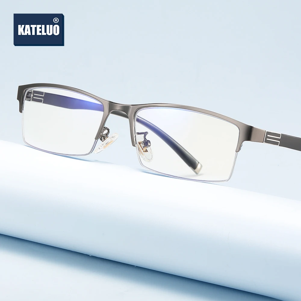 

KATELUO 2020 Mens Anti Blue Light Laser Fatigue Radiation-resistant Glasses Computer Goggles Men's Optical Eyeglasses Frame 2806