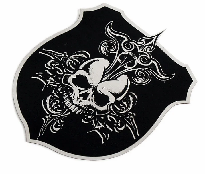 Black Metal Skull Skeleton Ghost Car Auto Trunk Rear Emblems Badge Decal Sticker