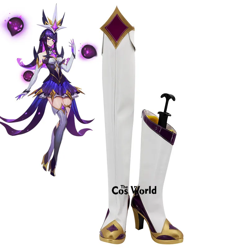 

LOL Star Guardian Magical Girl The Dark Sovereign Syndra Games Customize High Heels Cosplay Shoes Boots