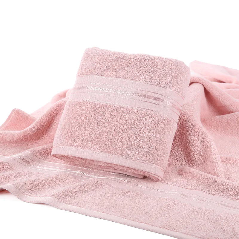 

Drop Shipping 2PC/Set 100% Cotton Towel Set 1pc bath towel and 1pc face towel Bathroom Towel Travel Sports Solid Towels