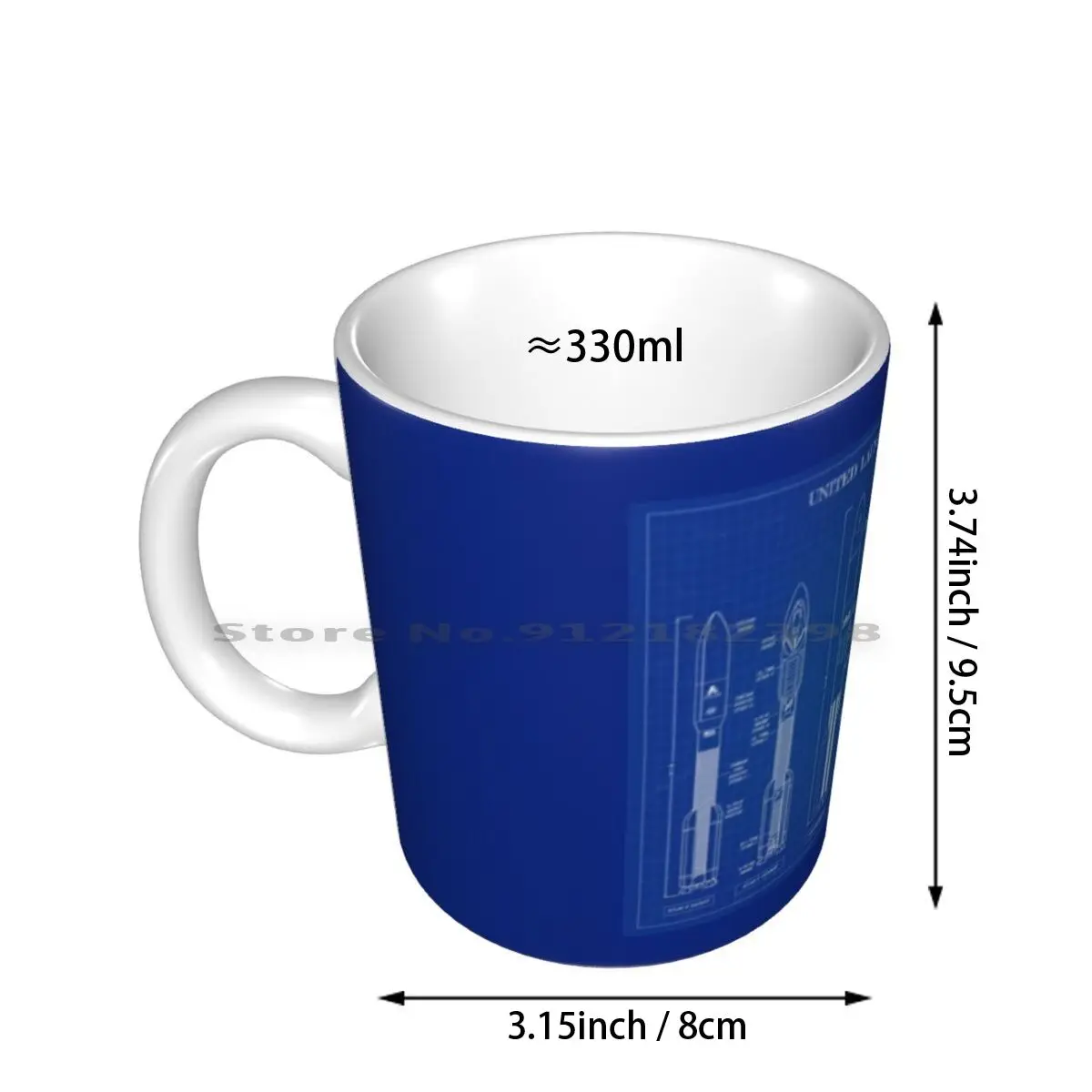 United Launch Alliance Rockets ( Blueprint ) Ceramic Mugs Coffee Cups Milk Tea Mug Rockets Rocket Engine Heavy Exploration Moon