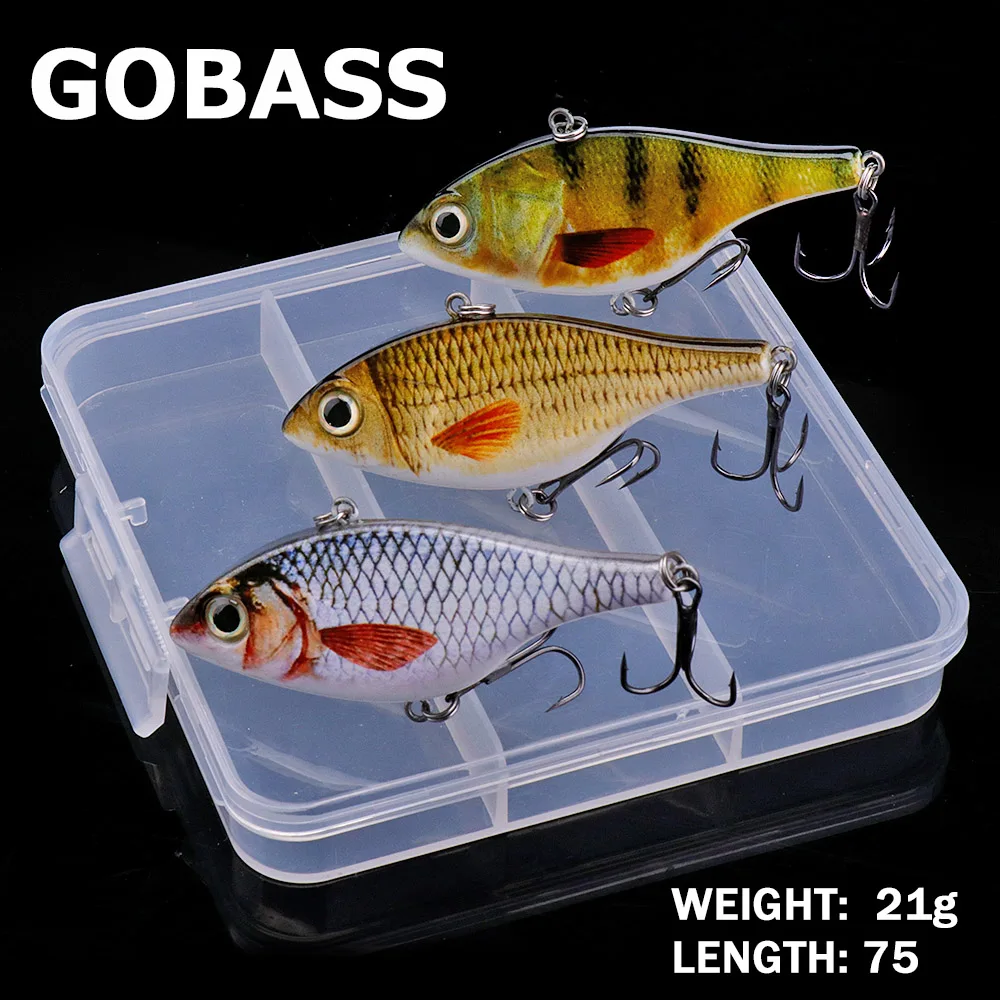 3 шт., Вибрирующая рыболовная приманка, 75 мм, 21 г