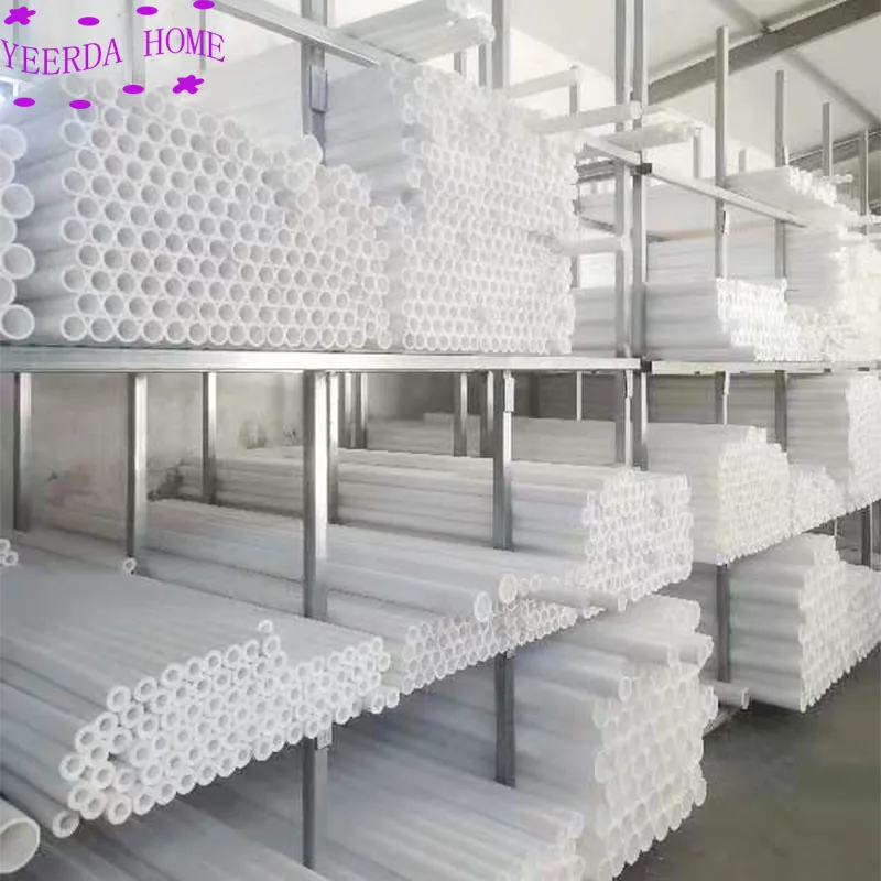 White polytetrafluoroethylene hollow rod environment-friendly non-toxic DIY PTFE sleeve Length 25/50cm PTFE bar