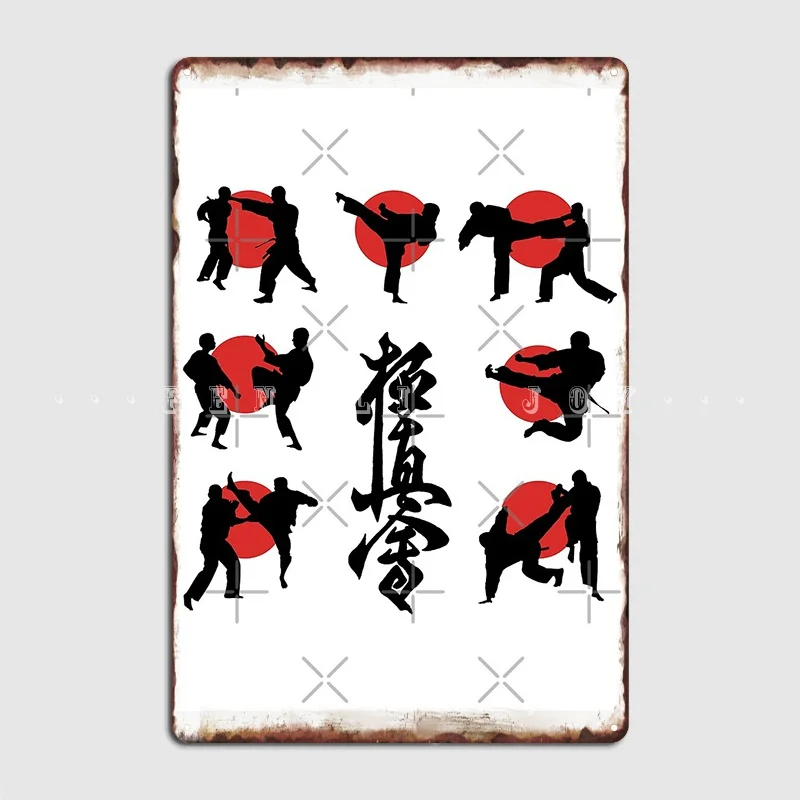 Kyokushin Karate Fighting Styles Metal Sign Pub Wall Funny Wall Decor Tin Sign Poster