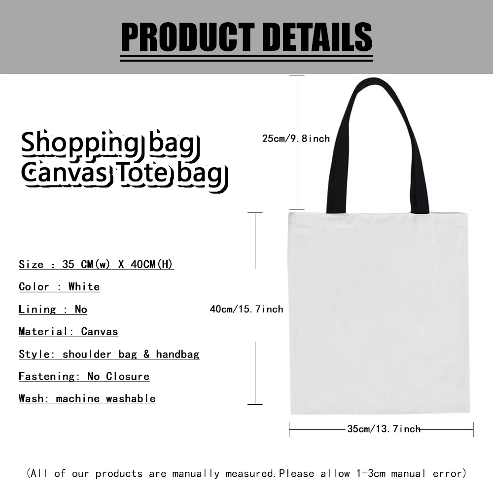 Canvas Polyester Foldable Ladies Shopping Bag Collapsible Women's Handbags Folding Pouch Shopping Bag Collapsible Shopping Bag