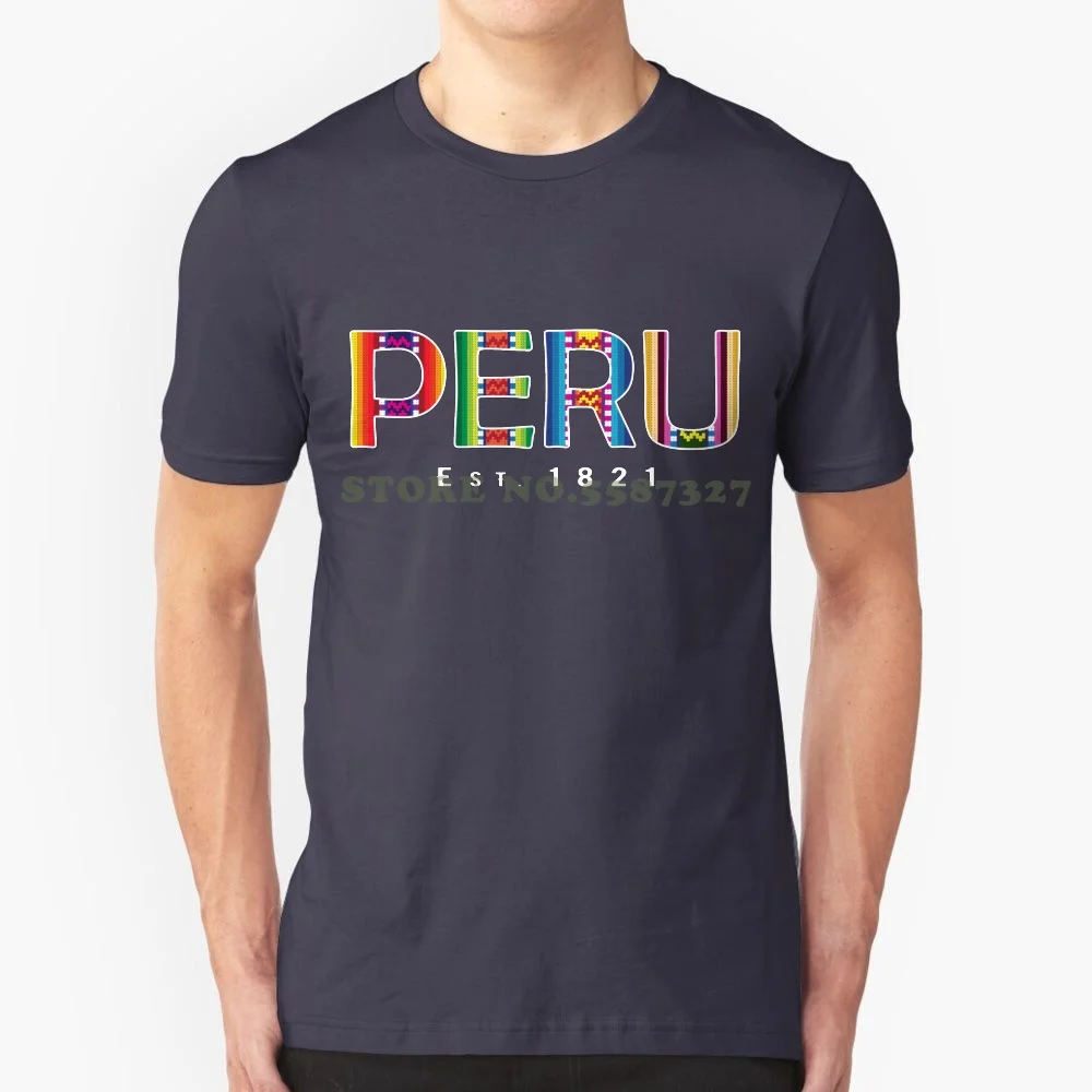 Peru T Shirt Peruvian Textile Tee Summer Funny T Shirt For Men Women Peru Soccer Machu Picchu Llama Peruvian Wonder World