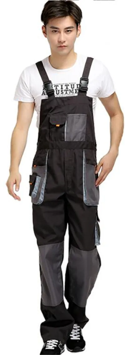 Men Bib Working Overalls Male Work Wear uniforms Fashion Tooling Overalls Worker Repairman Strap Jumpsuits Sleeveless Coverall