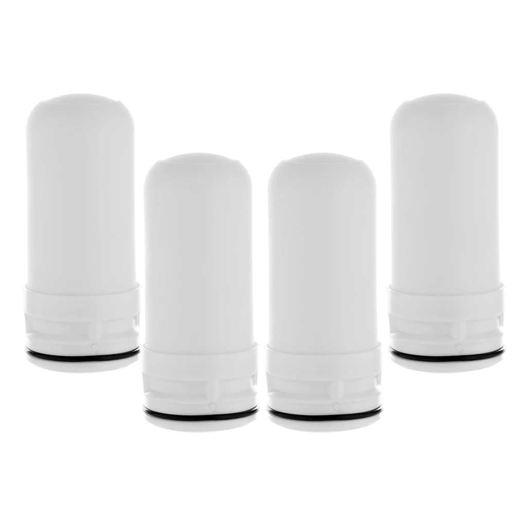 4 Pieces Replacement Ceramic Tap Water Filter Cartridge for Home Kitchen