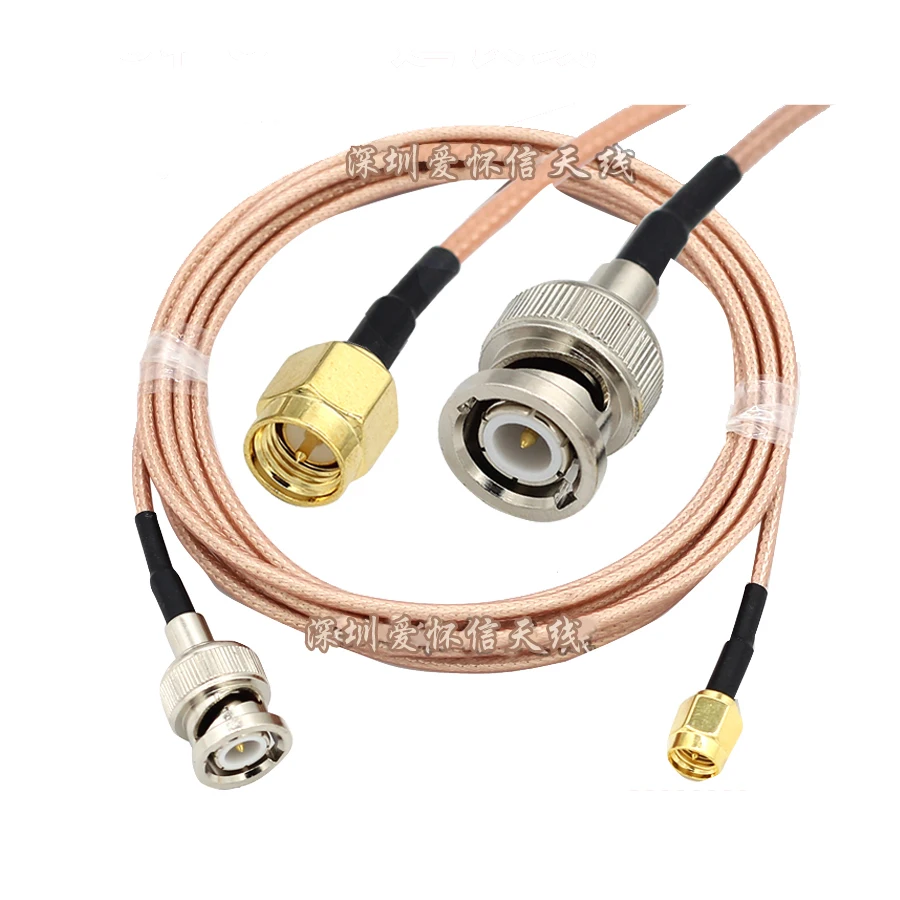 SMA male to BNC male Jumper Pigtail Jack RF Coaxial Connector RG316 Coax Cable Extension cord Q9 assembly tester