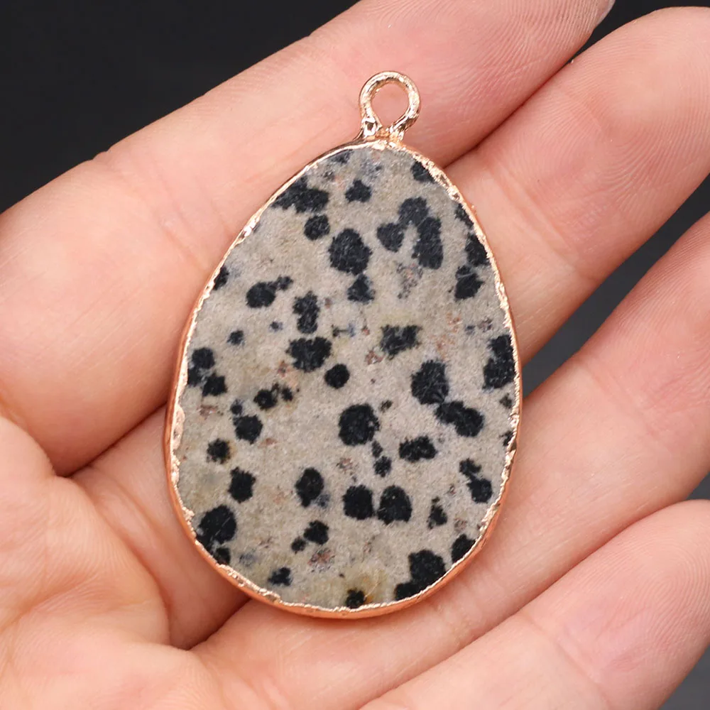 Natural Amazonite Blue Stripe Stone Pendants Water Drop Shape Stone Pendants DIY for Necklace or Jewelry Making Size 30x45mm