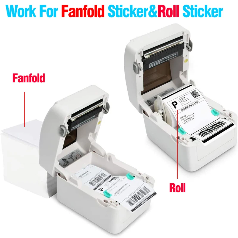 XP-420 4 Inch Thermal Shipping Label Printer 25-115mm Barcode Sticker Print Machine with Usb Bluetooth Paper Room Windows Mac