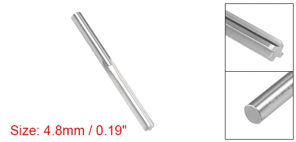 Uxcell-4.8-5.9mm 척킹 리머 텅스텐 카바이드 선반 기계, 리머 H7 4 스트레이트 플루트 원형 생크 밀링 절삭 공구