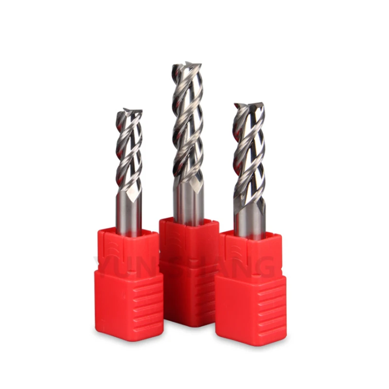 Milling Cutter 3-blade Hrc55 Aluminum Alloy Special Aluminum Milling Cutter Extended Tungsten Steel Tool Cnc Machining End Mill
