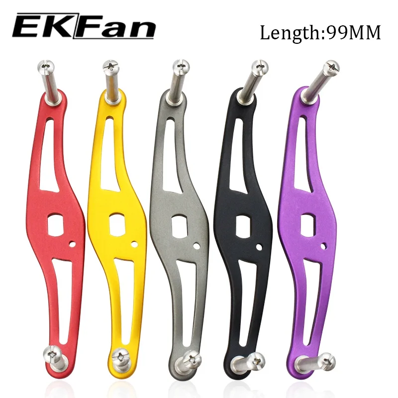 EKFAN 99MM 120MM 130MM Metal S-shaped Fishing Reel Handle 8*5MM Holes Suitable For DAI Bait Casting Reel Parts