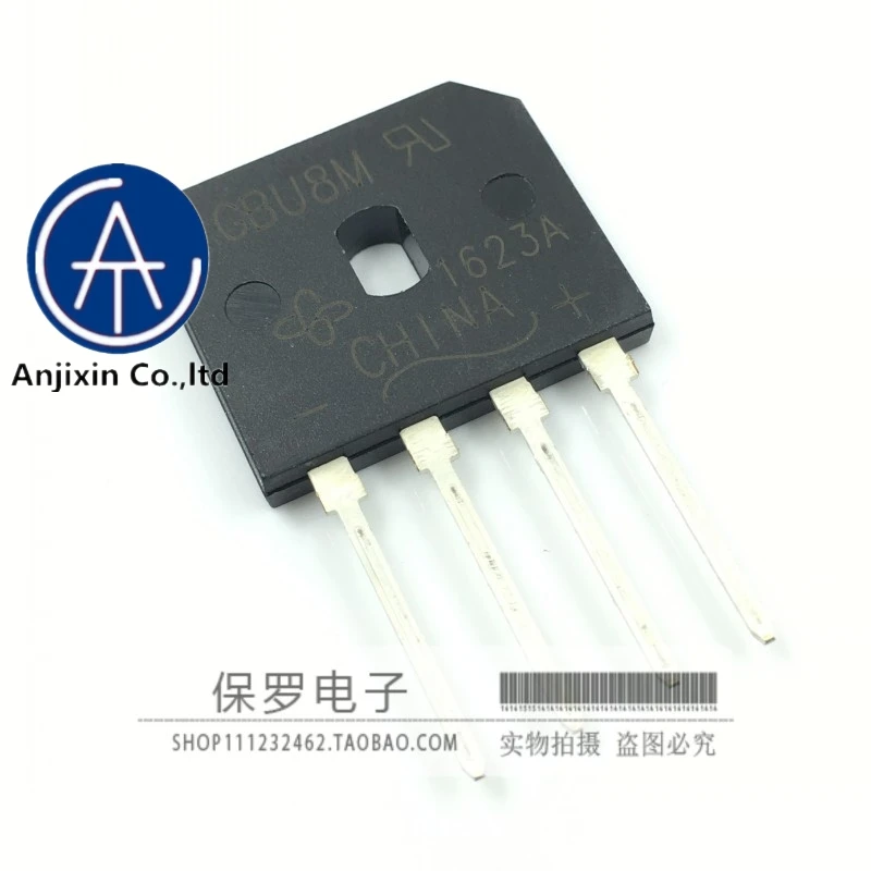 

10pcs 100% orginal and new rectifier bridge stack flat bridge GBU8M 8A/1000V in stock