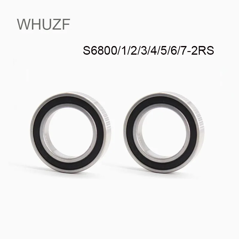 WHUZF 5/10PCS Stainless Steel Ball Bearing ABEC-7 S6800RS S6801 S6802 S6803 S6804 S6805 S6806 S6807 2RS Thin Wall Steel Bearing