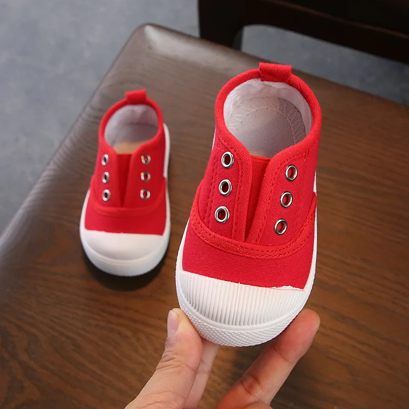 Elastic Band Autumn Shoes 2019 Flat Canvas Kids Boys Shoes For Girl Sneakers Children Baby Sport Light Shoes 1 2 3 4 5 6 Years