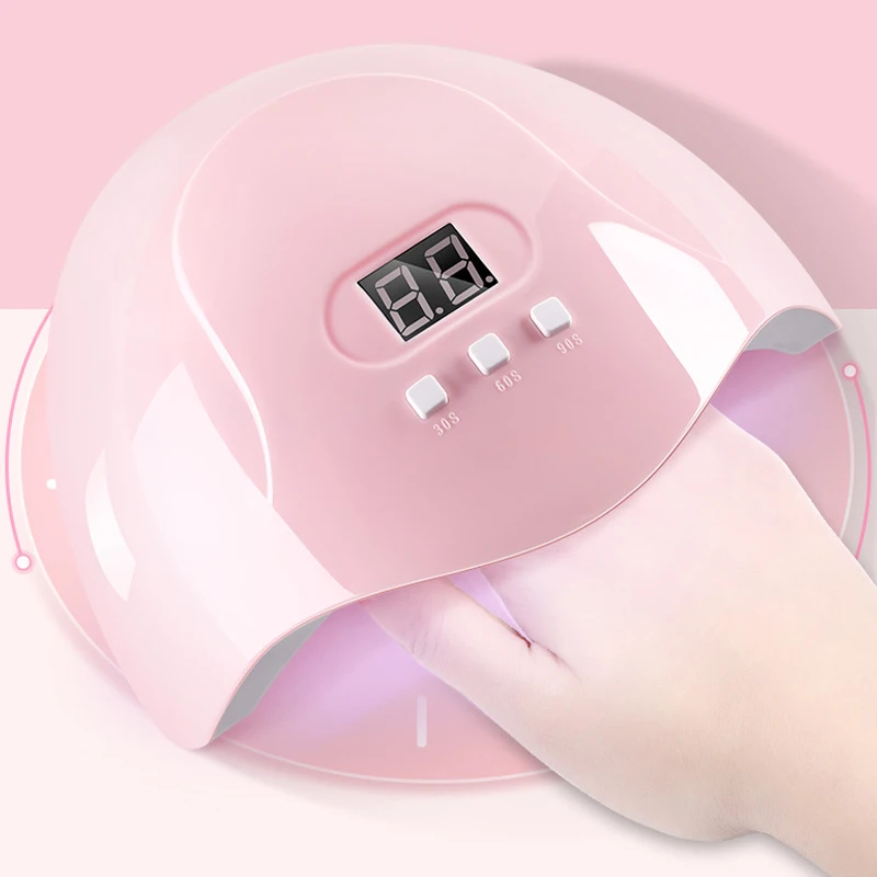 Secador de unha com lâmpada de led/uv, 36w, secagem para gel, manicure, esmalte, lâmpada 60s/90s/120s, sensor automático