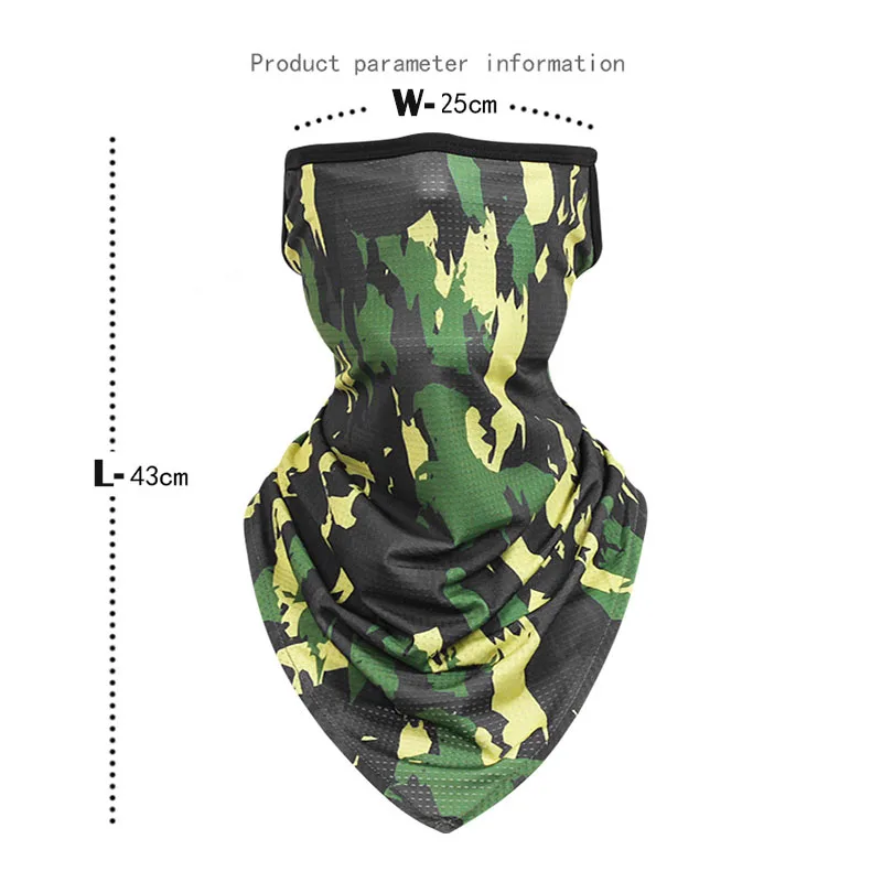 2020 Ice Silk Triangle Scarf Cycling Bandana Hiking Camping Hunting Running Army Bicycle Military Tactical Neck Cover Gaiter Men