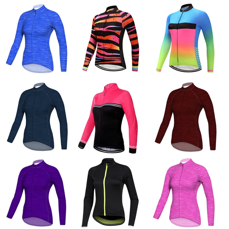 

Women Long Cycling Jersey MTB Bicycle Wear Ropa Ciclismo Quick-Dry Cycl Clothes Jacket MX Mountain Road Sports Top Ride Cyclist