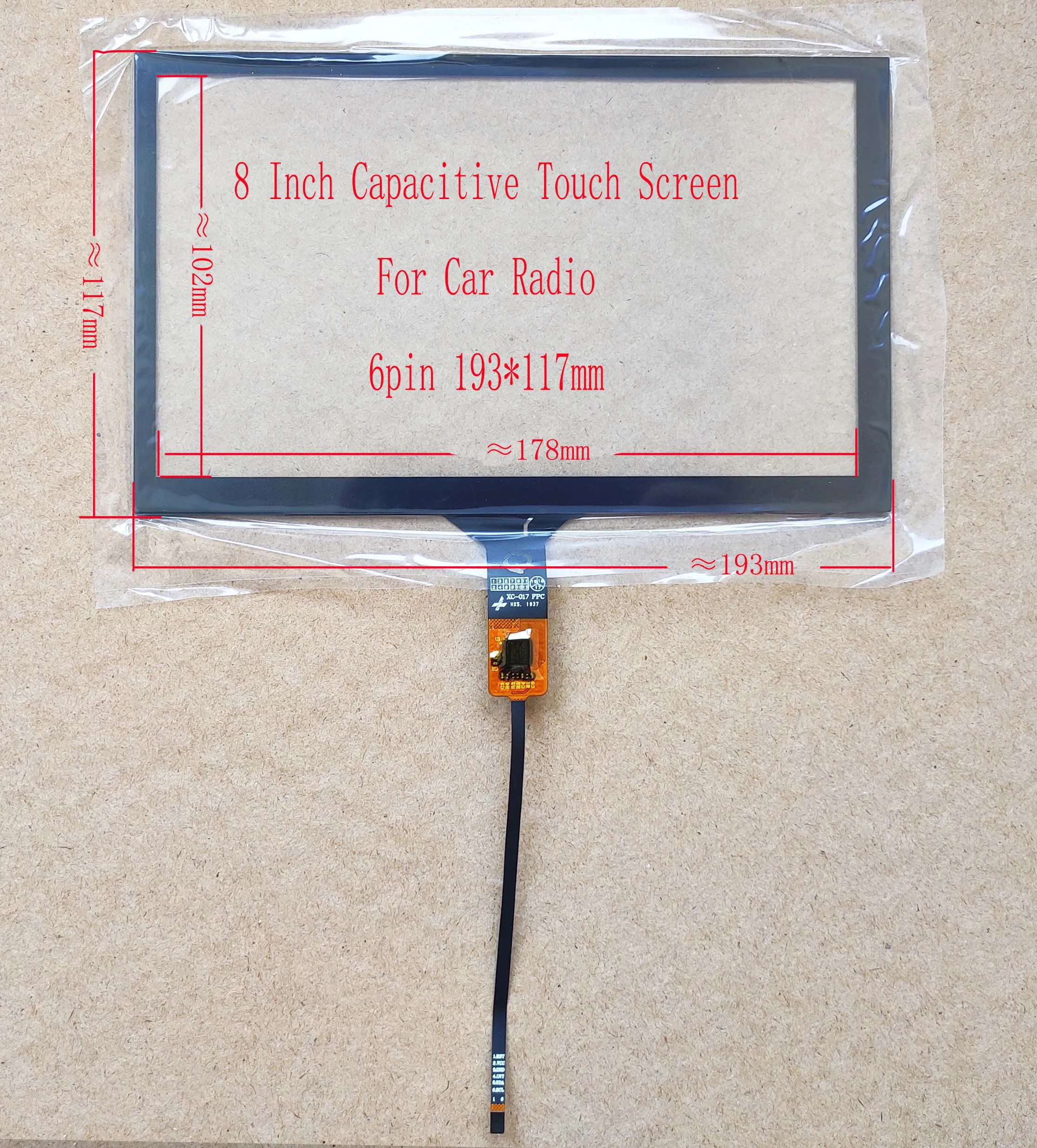 4.3/5/6.2/6.5/7/8/9/10.1/10.2 Inch Car Radio Touch Screen Sensor Digitizer 6Pin Can GT911 USB Controller Board