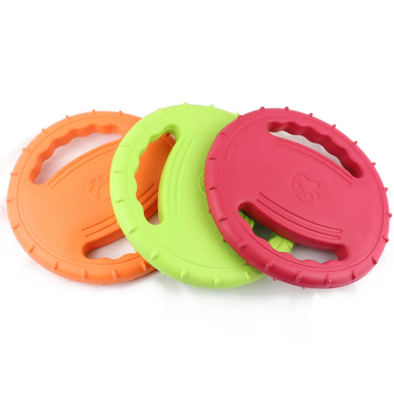 1PC Dog Flying Disc Interactive Rubber Dog Toys Soft Floating Dog Catcher Toy for Pet Training & Chewing