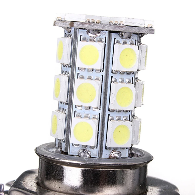 DC12V reflektor biały 9003 5050 27-SMD LED żarówki światło przeciwmgłowe i do jazdy dziennej wysokie/niskie światło głowy wsparcie Dropshipping