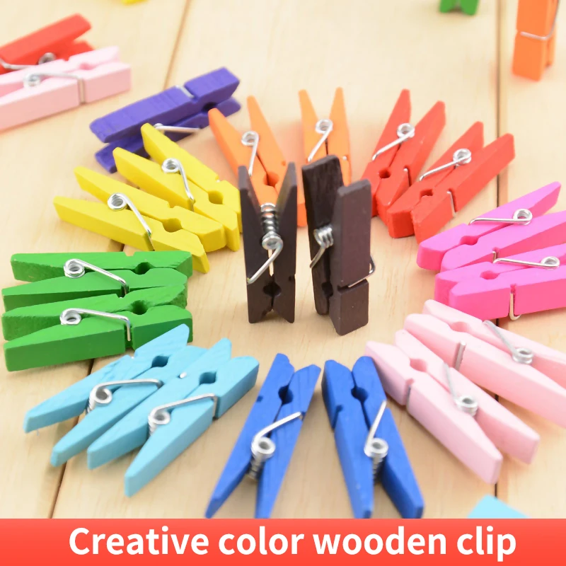 

NEW Smalll size Mini Wooden Clips 25/35/45/72mm Coloful Clips Photo Clips for sheets DTY Clothespin Craft Decor Clips Pegs