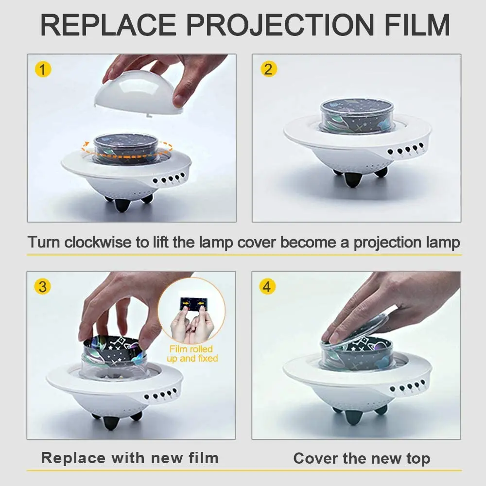 LED Star Sky Projector Night Light Remote Control Rotating Rechargeable Table Lamp Indoor Romantic Decor Christmas New Year Gift