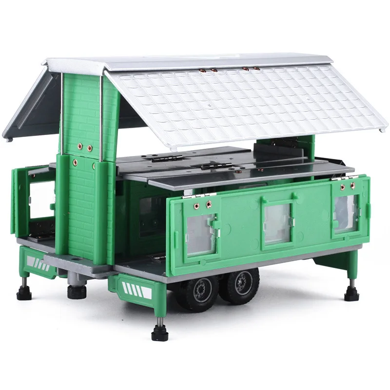 Alloy 1:50 double-decker RV car model,high simulation Travel container truck toy,deformed RV,free shipping