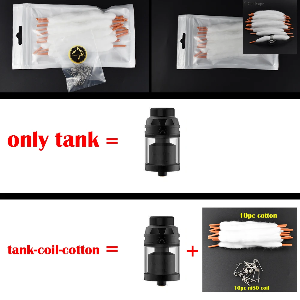 Apocalypse GEN 2 RDAกับSquonk BF PIN 24มม.ทองเหลืองดาดฟ้าขดลวดคู่Rebuildable Vaporize 510ด้ายE-บุหรี่ถังAtomizer