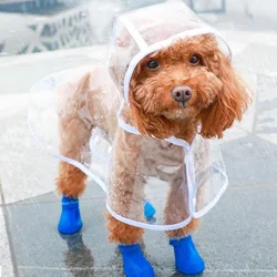 Solid Pet Rain Coat for Small Medium Dogs Impermeable perro Puppy Dog Poncho Raincoat Poodle mascotas Clothes chubasquero perro